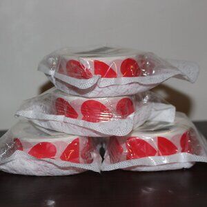 Red Heart Stickers Roll – 4 Rolls (2000 Stickers Total) – 1 Inch Self-Adhesive